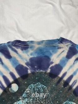 RARE 1990 Vintage Grateful Dead Shirt Telluride Ski Blue Tie Dye Size XL