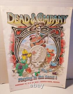 RARE 2018 Dead and Company Playing in The Sand Poster Riviera Maya #348/525 Ltd