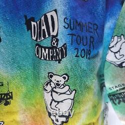 RARE GRATEFUL DEAD & COMPANY SUMMER TOUR 2019 STAGE RIGGING TIE DYE SHIRT Sz M