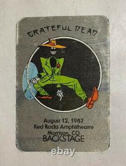 RARE Grateful Dead Backstage Pass 8-12-87 8/12/87 Red Rocks Morrison CO 1987
