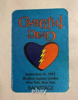 RARE Grateful Dead Backstage Pass 9-16-87 9/16/87 Madison Square Garden NY NYC