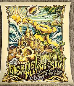 RARE! Grateful Dead & Company Playing In The Sand 2019 Poster by AJ Masthay S/N