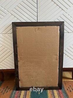 RARE Grateful Dead Metallic Foil Poster Glass Wood Frame Carnival Large Vintage