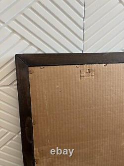 RARE Grateful Dead Metallic Foil Poster Glass Wood Frame Carnival Large Vintage