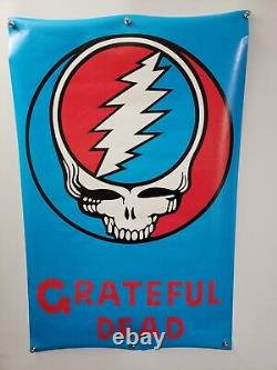 RARE Grateful Dead Original 1985 Vintage Rock Music Poster Blue Background 34×21