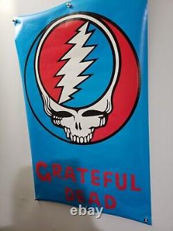 RARE Grateful Dead Original 1985 Vintage Rock Music Poster Blue Background 34×21