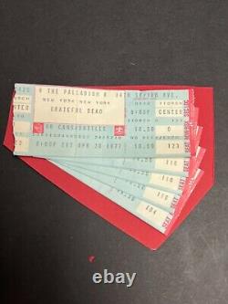 RARE Grateful Dead Ticket Stub lot of 5 New York Palladium April 1977