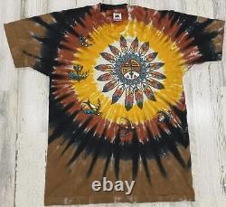 RARE Grateful Dead Vintage 1990 Tour Southwest Thunderbird Tie Dye T-Shirt LG