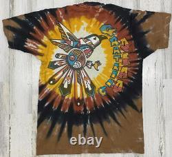 RARE Grateful Dead Vintage 1990 Tour Southwest Thunderbird Tie Dye T-Shirt LG