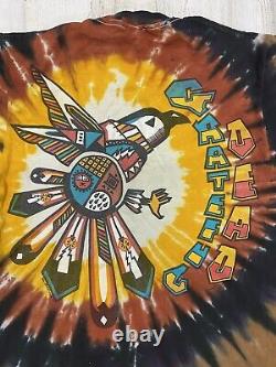 RARE Grateful Dead Vintage 1990 Tour Southwest Thunderbird Tie Dye T-Shirt LG