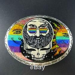 RARE Ltd Edition DAVID FREELAND Jerry Garcia GRATEFUL DEAD Opal Rainbow BUCKLE