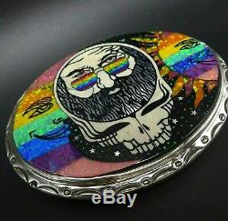 RARE Ltd Edition DAVID FREELAND Jerry Garcia GRATEFUL DEAD Opal Rainbow BUCKLE