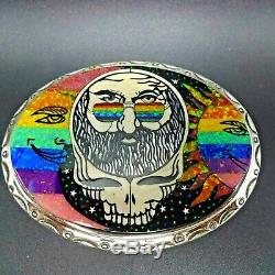 RARE Ltd Edition DAVID FREELAND Jerry Garcia GRATEFUL DEAD Opal Rainbow BUCKLE