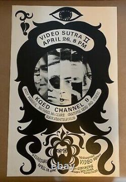 RARE POSTER Grateful Dead Andy Warhol Allen Ginsberg 1967 Video Sutra bg fd aor