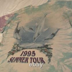 RARE The Grateful Dead Vintage 1995 Summer Tour Tie Dye dolphins shirt Large