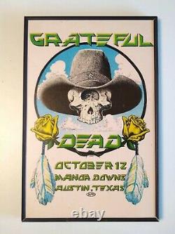 RARE VINTAGE 1977 Michael Priest Grateful Dead Manor Downs Concert Poster