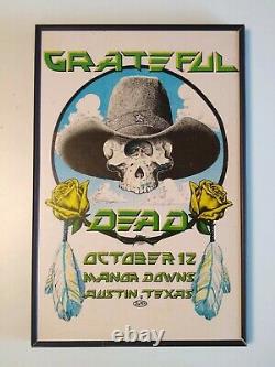 RARE VINTAGE 1977 Michael Priest Grateful Dead Manor Downs Concert Poster