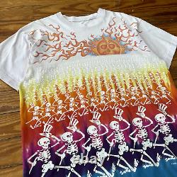 RARE Vintage 1992 Grateful Dead Skeleton All Over Print