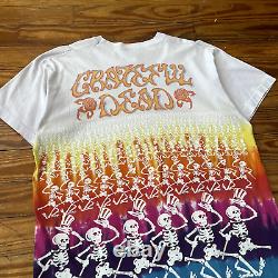 RARE Vintage 1992 Grateful Dead Skeleton All Over Print