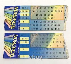 RARE Vintage 80's GRATEFUL DEAD Band Ticketron Concert Ticket Stubs! NEW YORK