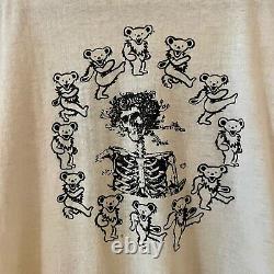 RARE Vintage 80's Grateful Dead Jerry Garcia Bertha White & Black Lot T Shirt