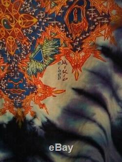 RARE Vintage 80s Mikio Grateful Dead Tie Dye T-Shirt S/S Double Sided Mens L