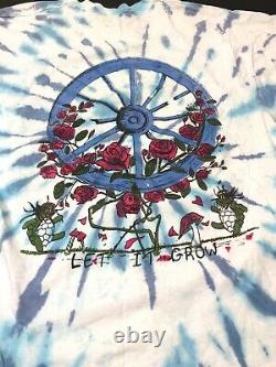 RARE Vintage 90s Grateful Dead T Shirt Tie Dye All Over Print Enjoying The Ride