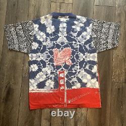 RARE Vintage Grateful Dead Jerry Garcia Heaven Smiles 1995 AOP All Over Shirt XL