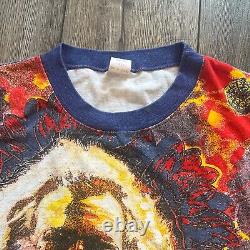 RARE Vintage Grateful Dead Jerry Garcia Heaven Smiles 1995 AOP All Over Shirt XL