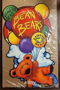 RARE Vintage Grateful Dead Liquid Blue Tie Dye Advertising Store Display Bears