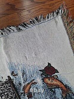 RARE Vintage Grateful Dead Ship of Fools Woven Blanket Tapestry