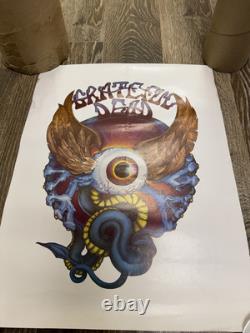 RARE Vintage Grateful Dead Stanley MouseFlying Eye Original Poster Print 1980s
