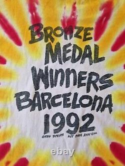 RARE! Vintage Lithuania x Grateful Dead Olympics 1992 T-Shirt, XL, Liquid Blue