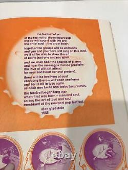 RARE Vintage grateful dead newport pop festival program Book Includes Poster'68