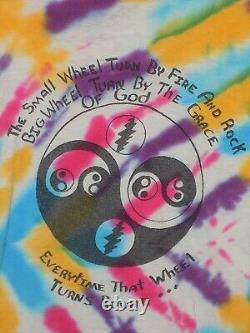 RARE! Vtg 70s GRATEFUL DEAD T-SHIRT, THE WHEEL, Tag XL, Actual M-L