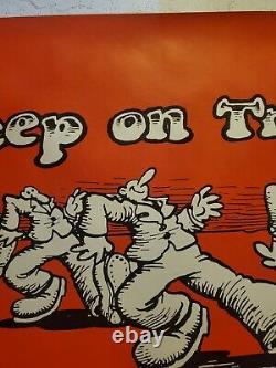 ROBERT CRUMB KEEP ON TRUCKIN ZAP COMICS 1967 Grateful Dead Vintage Poster RARE