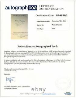 ROBERT HUNTER SIGNED AUTOGRAPH NO APOCALYPSE BOOK GRATEFUL DEAD RARE with ACOA