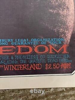 Rare 1967 AOR 2.206 Grateful Dead Haight Ashbury Halo Benefit Poster