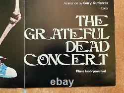 Rare 1977 The Grateful Dead Concert Movie Poster Vintage 1st Print
