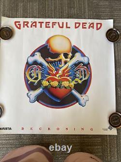Rare 1981 GRATEFUL DEAD Reckoning 24record Store promo Poster Arista