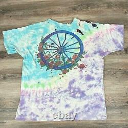 Rare 1990 Vintage GRATEFUL DEAD BERTHA Liquid Blue Custom Sashiko Mended Tee