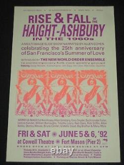 Rare 1992 Haight Ashbury in the 1960's Poster, Timothy Leary, Grateful Dead