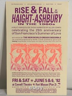 Rare 1992 Psychedelic Poster Haight-Ashbury Timothy Leary Grateful Dead Ram Dass