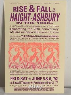 Rare 1992 Psychedelic Poster Haight-Ashbury Timothy Leary Grateful Dead Ram Dass