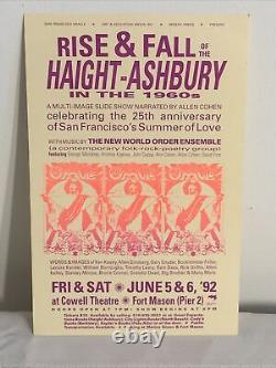 Rare 1992 Psychedelic Poster Haight-Ashbury Timothy Leary Grateful Dead Ram Dass