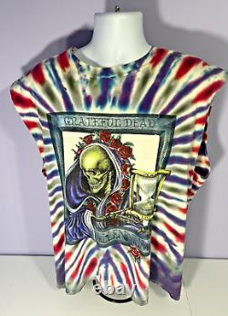 Rare 1997 Grateful Dead Millennium Tie Dye Tank Top Cut Off Shirt Size 2XL AOP