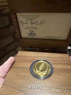 Rare 2000 Grateful Dead 1oz. 9999 Fine Gold Coin with Wood Box & COA #23