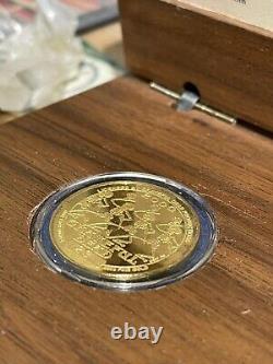 Rare 2000 Grateful Dead 1oz. 9999 Fine Gold Coin with Wood Box & COA #23