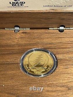 Rare 2000 Grateful Dead 1oz. 9999 Fine Gold Coin with Wood Box & COA #23