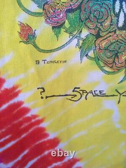 Rare 25 Years Dead GRATEFUL DEAD Space Your Face Men's T-Shirt Tie-Dye 80s